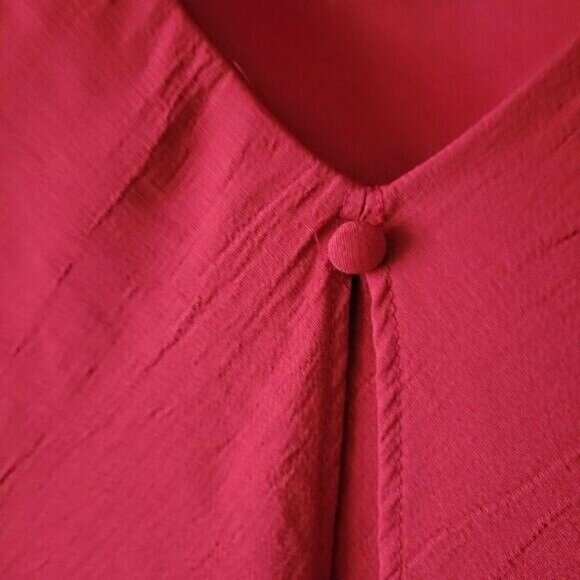 Jessica Howard Dress Red vtg Layered sophisticated Rayon slits Size 10 80s maxi - Picture 5 of 17